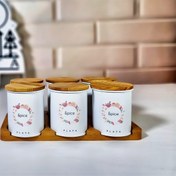 تصویر ست جا ادویه ۶ پارچه مدل P-5011 به همراه استند 