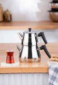 تصویر ACAR STEEL VERONA LEADUCTION مبتنی بر MIDI TEAPOT STILL ACAR Çelik Verona İndüksiyon Tabanlı Midi Çaydanlık Takımı Gümüş
