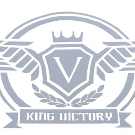 تصویر برچسب شیشه ماشین طرح king victory 