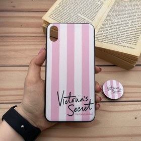 تصویر قاب گوشی iPhone XS Max آیفون فانتزی برجسته سوزنی طرح ویکتوریا سکرت Victoria's Secret پاپ سوکت دار کد 12401 