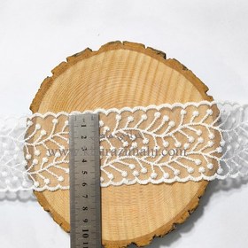 تصویر دانتل شیفون دو طرفه طرح ستاره دنباله دار (کد34) 