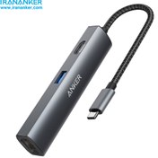 تصویر هاب USB-C انکر مدل A8338 ظرفیت ۵ پورت 