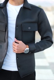 تصویر کت نئوپرن کلاسیک مینمیال مردانه Minmial classic neoprene jacket for men