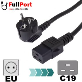 تصویر کابل برق UPS EU-C19 UPS EU-C19 Power Cable