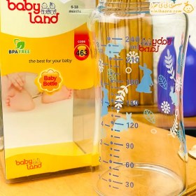 تصویر شیشه شیر بیبی لند کد 463 مناسب بالای 6 ماه Baby bottle 6-18 M 463