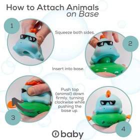 تصویر اسباب بازی حمام دایناسور نخ کش پدالی شناگر 