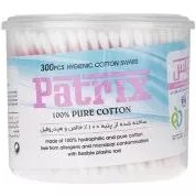 تصویر گوش پاک‌کن پاتریکس 300عددی Patrix Hygienic Cotton Swabs 100PCS