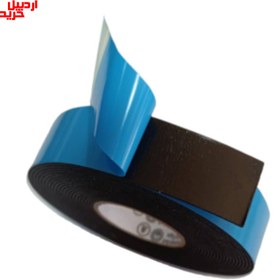 تصویر نوار چسب دو طرفه فومی روکش آبی – double sided foam tape 