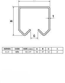 تصویر ریل کشویی SR4 تهران یراق – Tehran Yaragh 