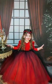 تصویر لباس مجلسی دخترانه کد ۳۳۴ 