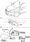 تصویر آیینه بغل ( تویوتا , یاریس ) 