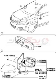 تصویر پایه آینه بغل ( تویوتا , یاریس ) 