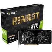 تصویر کارت گرافیک استوک پلیت GeForce RTX 2060 DUAL ظرفیت 12 گیگابایت 