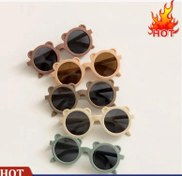 تصویر عینک آفتابی بچگانه گرد UV400 فریم کائوچو 