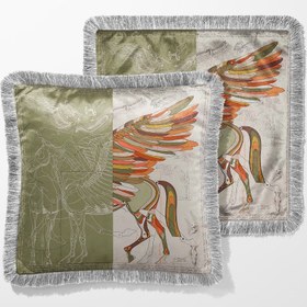 تصویر کوسن لاکچری ریشه دار 