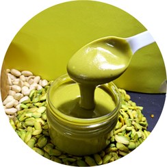 تصویر کره پسته خالص سلامت دارای سیب سلامت و پروانه بهداشت 