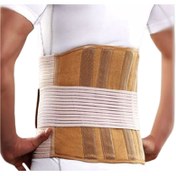 تصویر کمربند طبی نرم آتل دار با کش الاستیک پاک سمن کد 140 سایز 