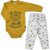 تصویر ست دو تیکه زیردکمه آستین بلند و شلوار به آوران طرح GUCCI 