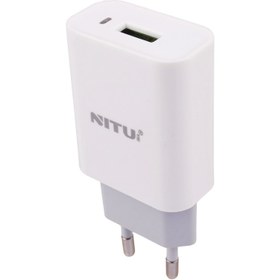 تصویر شارژر دیواری فست شارژ Nitu NT-TC066 2.4A 12W + کابل میکرو یو اس بی Nitu NT-TC066 2.4A 12W Wall Charger With Micro USB Cable