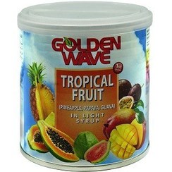 تصویر کمپوت میوه های استوایی گلدن ویو 425 گرم Golden wave 02169