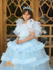 تصویر پیراهن پرنسسی توری بلند سیندرلا 