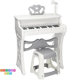 تصویر پیانو سفید کودک 37کلید 