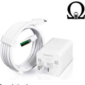 تصویر شارژر، کابل شارژ تایپ سی و آداپتور فست شارژ اصلی اُپو OPPO Fast Charger 