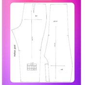 تصویر پک کامل الگو آماده شلوار کلاسیک زنانه سایز ۳۶ تا ۵۴ 