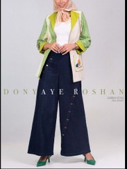 تصویر ست کت و شلوار ( جین ) گره استایل طرح رویای سبز 