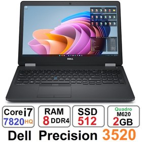 تصویر لپتاپ دل Dell Precision 3520 Core i7 7820HQ و SSD 512 