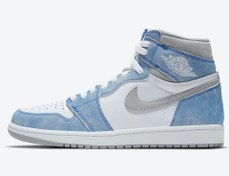 تصویر کتانی نایکی ایر جردن ۱ هایپر رویال مردانه و زنانه با کفی چرم 