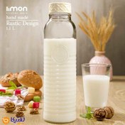 تصویر بطری آب لیمون مدل روستیک بلند ظرفیت ۱.۱ لیتر 
