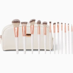 تصویر ست براش آرایشی بی اچ کازمتیکس مدل رز رومنس مجموعه ۱۲ عددی 