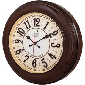 تصویر ساعت دیواری مارال 50 سانتی کرم قهوه‌ای Maral 50cm Cream Brown Wall Clock | Gallery Sepehri