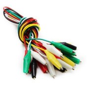 تصویر بسته 10 تایی کابل و گیره سوسماری سایز متوسط 