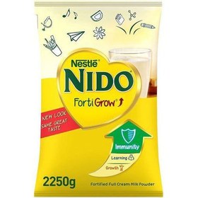 تصویر شیر نیدو پاکتی غنی شده نیدو NIDO با فیبر بالا وزن 2250 گرم اصل 