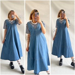 تصویر سارافون زنانه مانگو سایز ۳۶ رنگ آبی روشن 