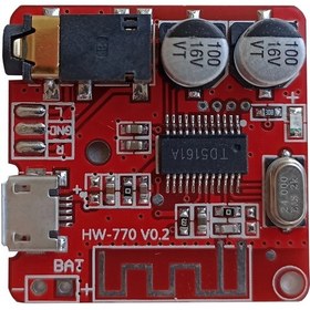 تصویر ماژول بلوتوث صوتی HW-770 ورژن ۵.۱ با خروجی AUX و Type-C 