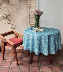 تصویر رومیزی گرد طرح سبز 