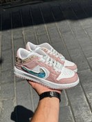 تصویر کفش نایکی دراگون مردانه رنگ سفید و آبی با جنس چرم مصنوعی 