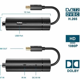 تصویر گیرنده دیجیتال تلویزیون DCOLOR مدل DVB-T2/C Mini 