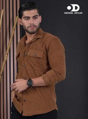 تصویر پیراهن کبریتی شتری دکمه فلزی اعلا Camel Match Shirt High Metal Button