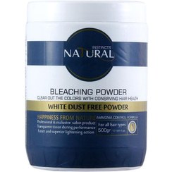 تصویر پودر دکلره سفید 500 گرم نچرال Natural white bleaching powder, weight 500 grams