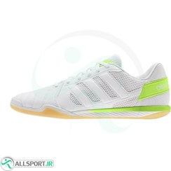 تصویر کفش فوتسال آدیداس تاپ سالا طرح اصلی Adidas Top Sala IC White Green 