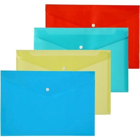 تصویر پاکت دکمه دار A4 سوپربایند A4 Superbind buttoned envelope