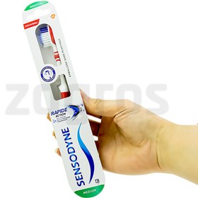تصویر مسواک سنسوداین مدل RAPID ACTION SOFT ا Sensodyne Toothbrush Rapid Action Soft Sensodyne Toothbrush Rapid Action Soft