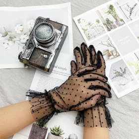 تصویر دستکش توری پلنگی 