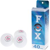 تصویر توپ پینگ پنگ FOX مدل 40+ بسته ۳ عددی FOX 5 Star Table Tennis Balls