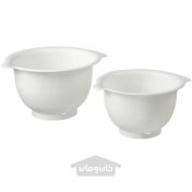 تصویر کاسه همزن ست 2 تایی سفید ایکیا مدل IKEA VISPAD IKEA VISPAD mixing bowl set of 2 white