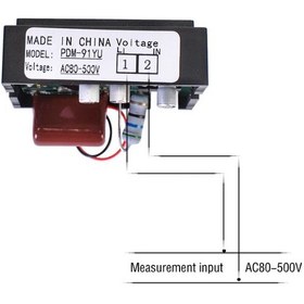 تصویر ولتمتر روپنلی دیجیتالی AC500 مدل PDM-91YU 